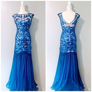 1920 Costume gown in royal blue